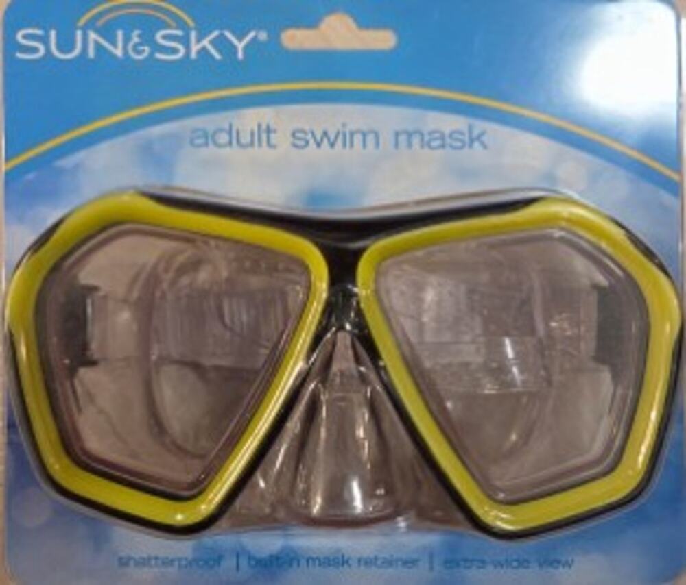 Sun & Sky Adult Swim Mask - Yellow